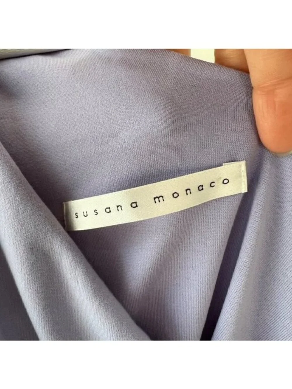 Susana Monaco Gathered side split one shoulder midi dress O1